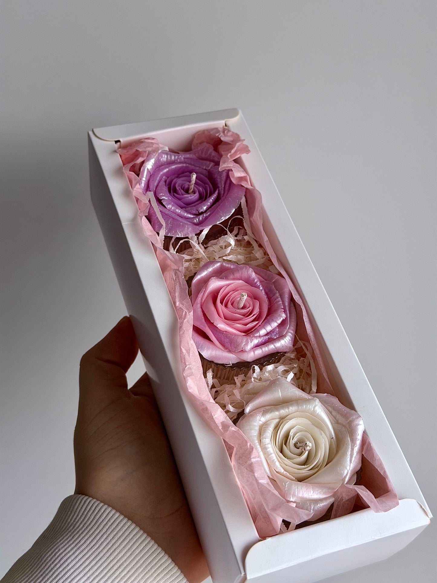 Coffret 3 Mini Bougies Roséa PIVONIA